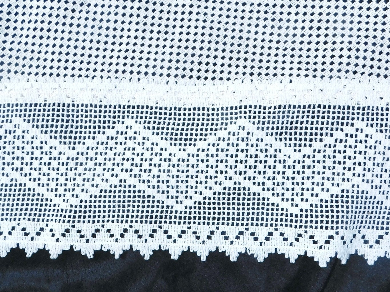 Vintage Lace Curtains Farmhouse Curtains Country Decor two - Etsy