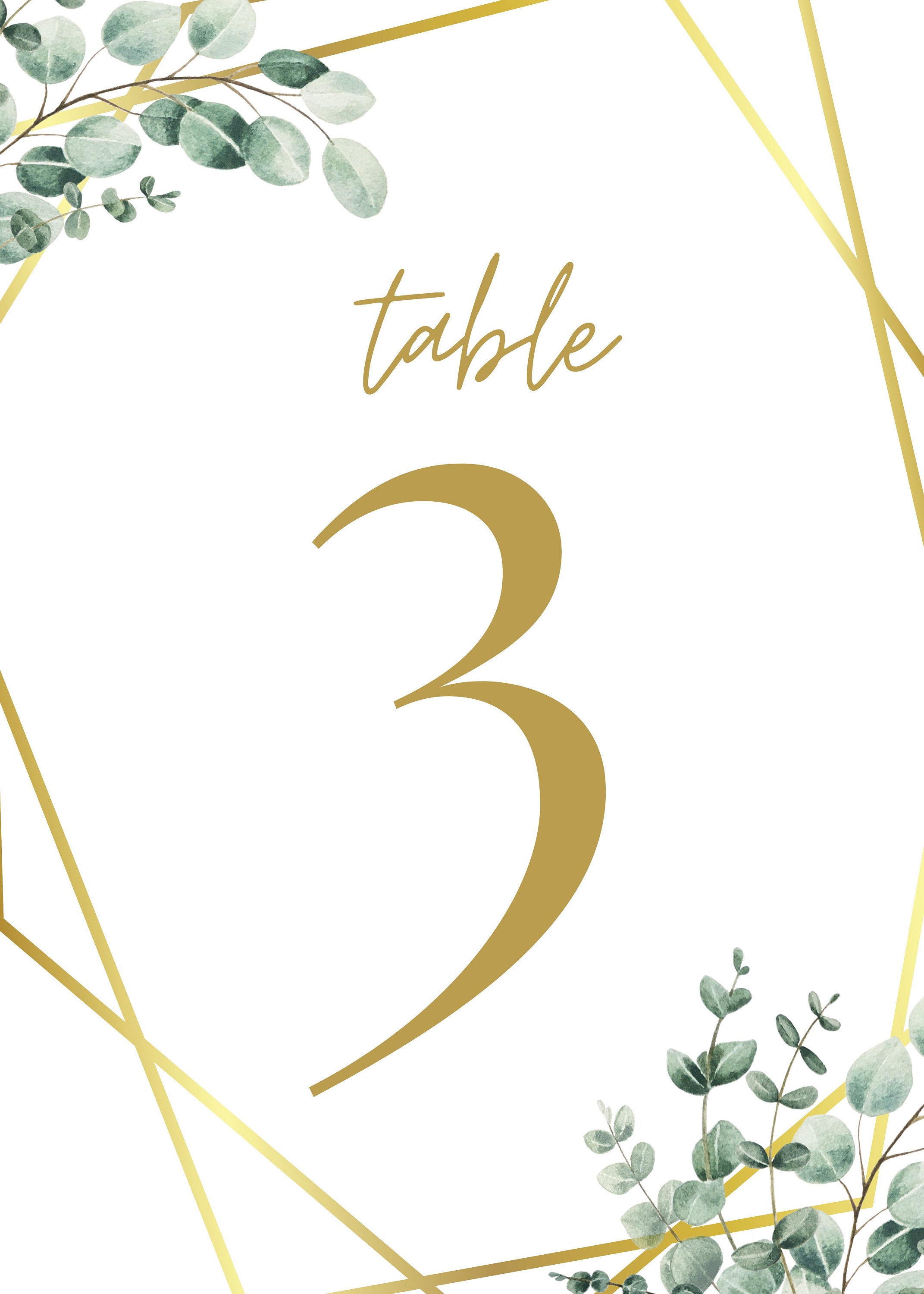 gold-greenery-table-numbers-template-editable-table-numbers-etsy