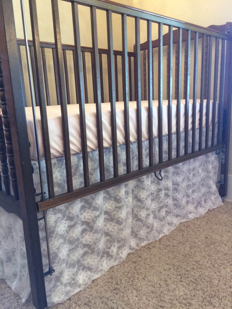 White Rose Lace Blouson Baby Bed Skirt by Dance With Joy® Baby Etsy