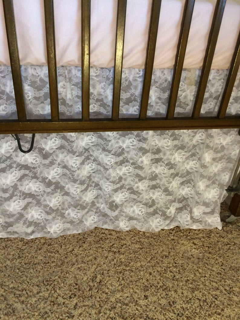 White Rose Lace Blouson Baby Bed Skirt by Dance With Joy® Baby Etsy