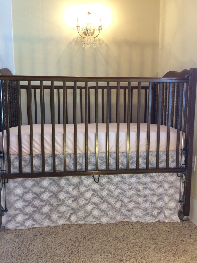 White Rose Lace Blouson Baby Bed Skirt by Dance With Joy® Baby Etsy