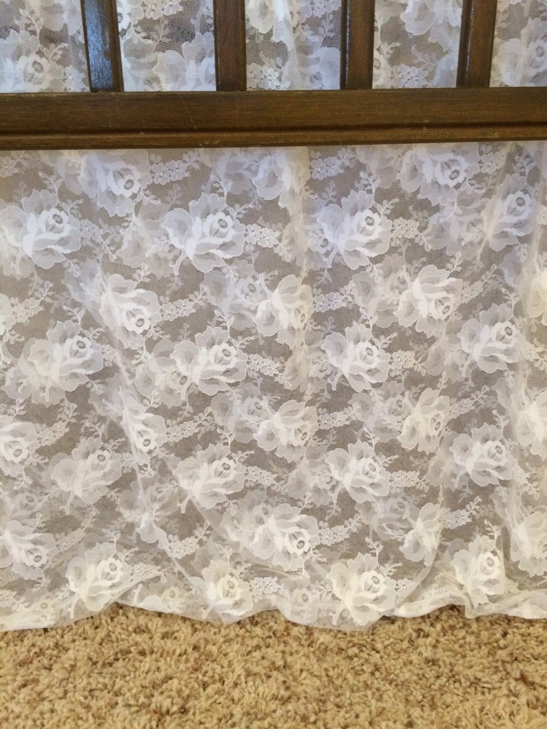White Rose Lace Blouson Baby Bed Skirt by Dance With Joy® Baby Etsy