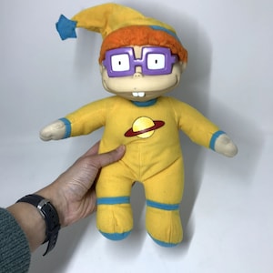 Vintage 1990s Rugrats Slumber Party Chuckie Finster Plush Doll in Pajamas