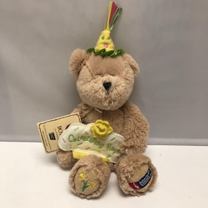 Boyds Bears American Cancer Society Celebrating Hope Special Edition Tan Teddy Bear Plush Stuffed Animal Soft Toy 12&quot;