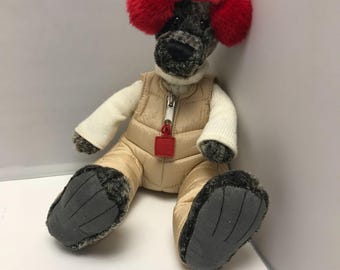 Bath Body Works Benny The Bear Ski Outfit Red Ear Muffs Plush Stuffed Animal 10"