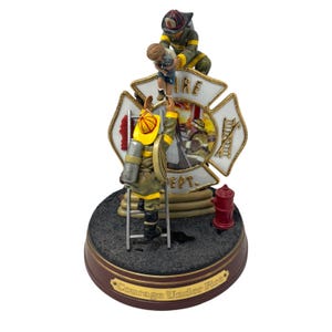 Bradford Exchange “Courage Under Fire” Limited Edition Firefighter Statue 10"