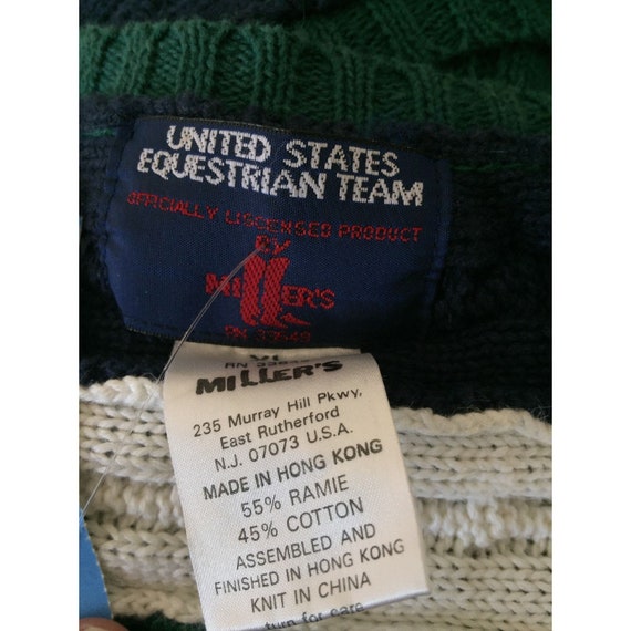 United States Equestrian Team Dark Green Cable Kn… - image 4