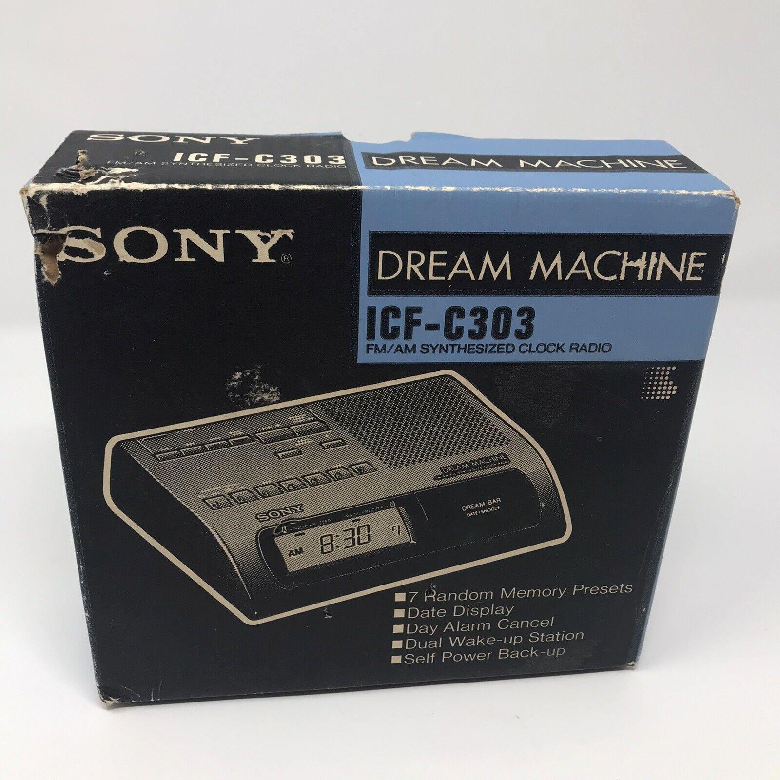 Vintage Sony Dream Machine ICF-C303 AM/FM Alarm Clock Radio
