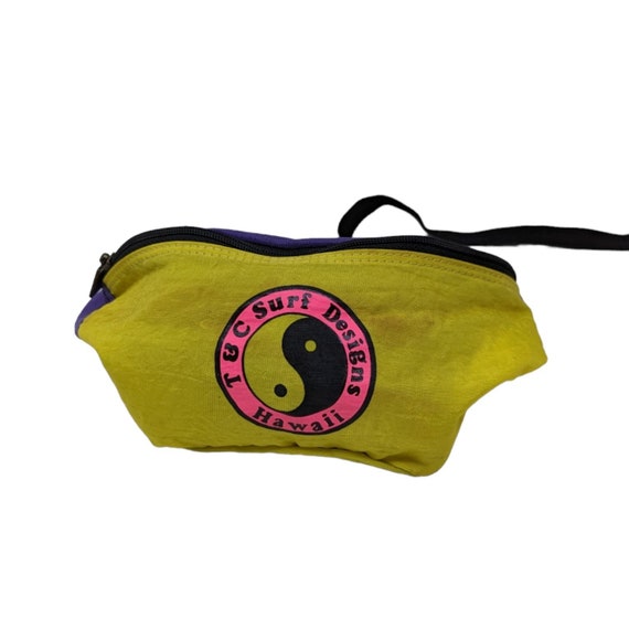 Vintage T C Surf Designs Hawaii Yellow Purple Yin Yang Waist Belt Fanny Pack Etsy Canada