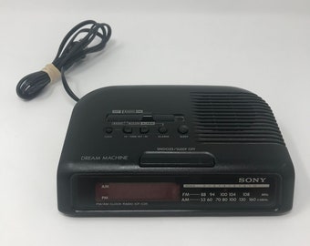 Vintage Sony Dream Machine AM/FM Radio Digital Alarm Clock Model