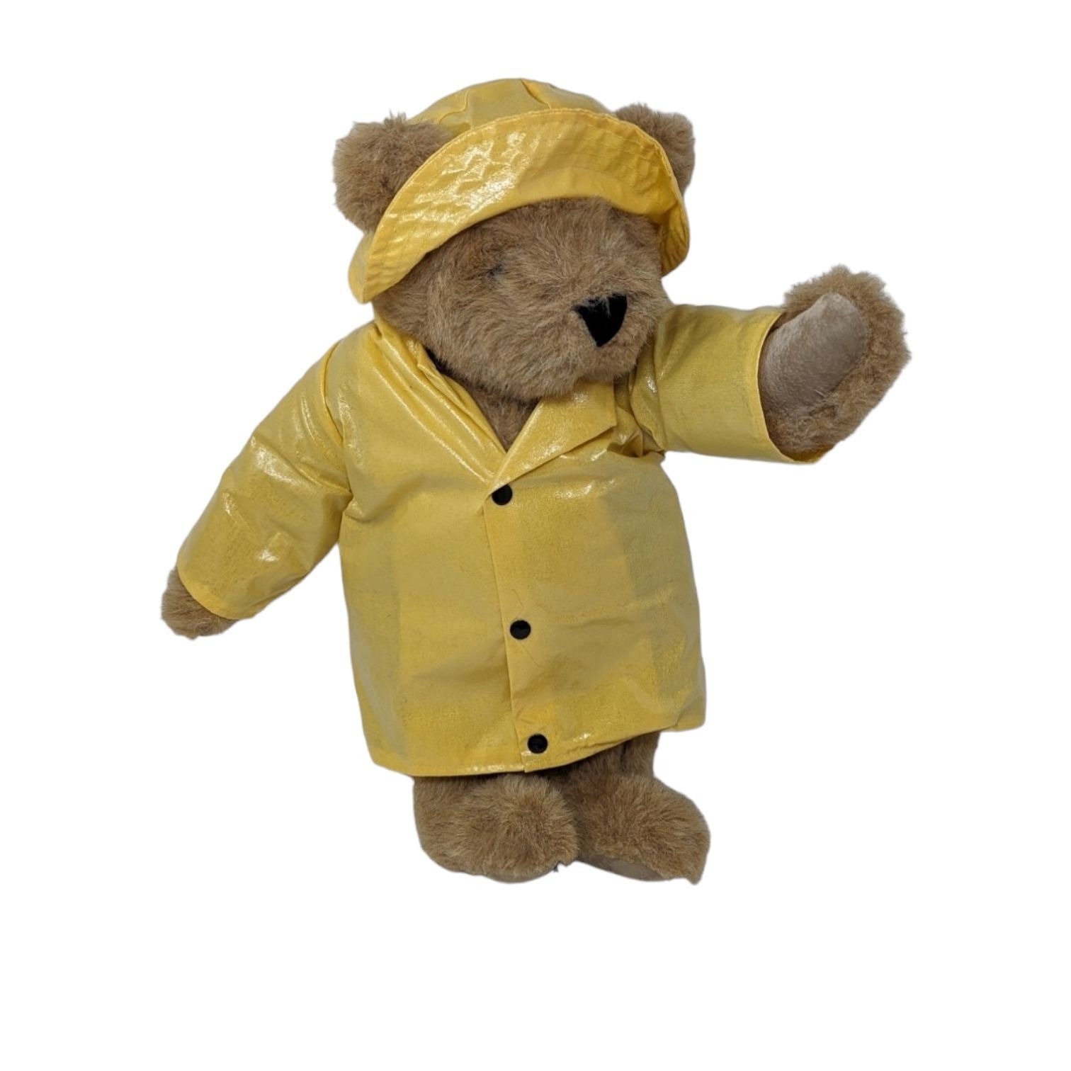 Vintage Vermont Teddy Bear Company Yellow Raincoat Jointed Stuffed