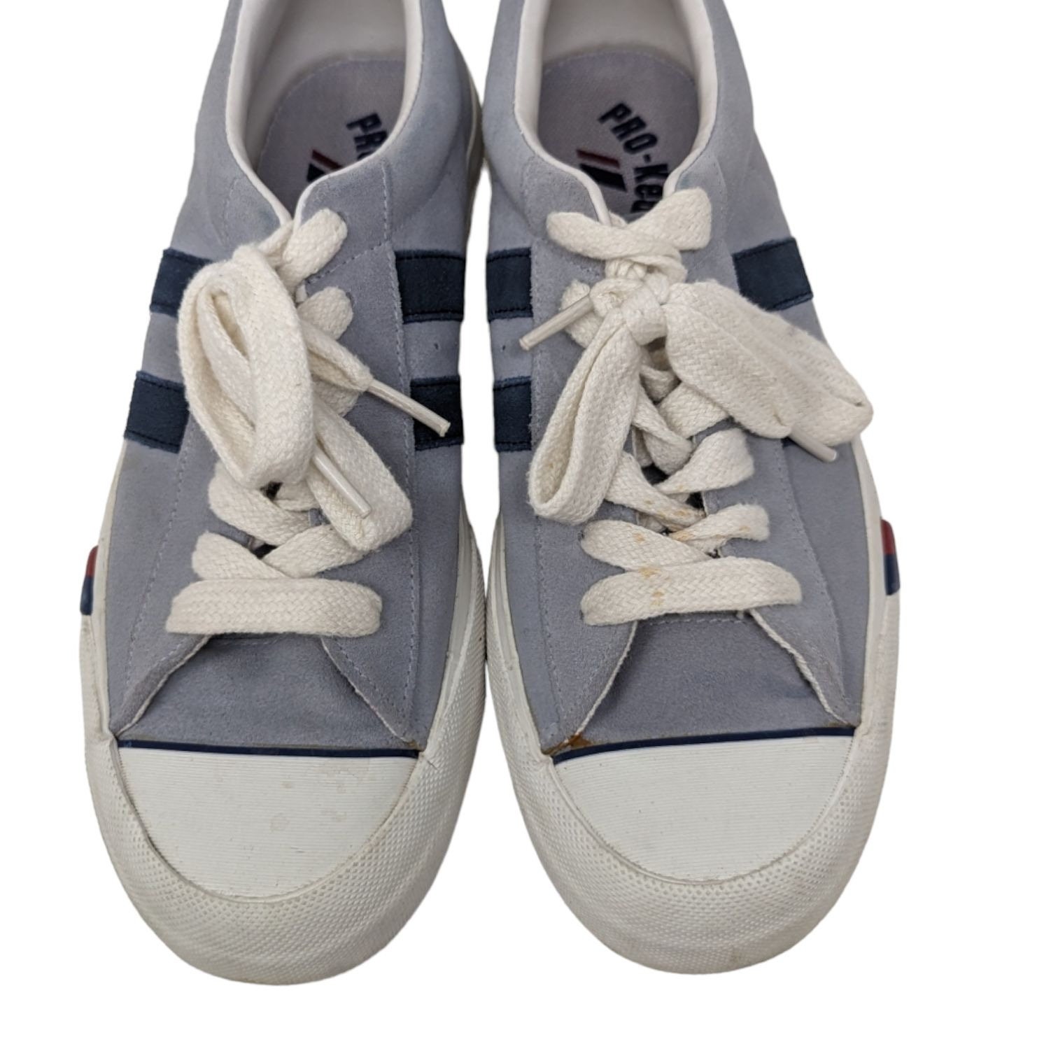 Vintage Y2K 1990s Light Blue Navy Suede Leather Pro-keds Royal
