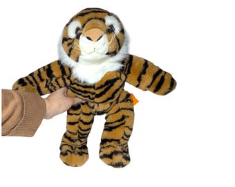 Vintage Pawsenclaws Orange Tiger Plush Stuffed Animal Soft Toy 17" Medium