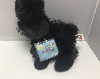 Ganz Webkinz Black Poodle Dog Plush Stuffed Animal with Tag Code 8" Small