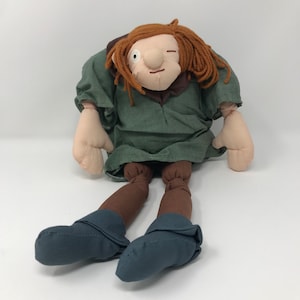 Vintage jaren 1990 Disney Klokkenluider van de Notre Dame Quasimodo pluche pop knuffel 14&quot;