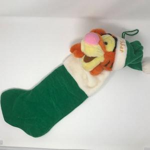 Disney Winnie the Pooh Green 3D Tigger Christmas Stocking