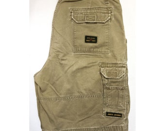 Vintage 1990s JNCO Jeans Baggy Cargo Shorts Size 32 / Rare Vintage