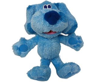Vintage 2003 Fisher Price Blue Clues Talking Plush Stuffed Animal Toy 13"