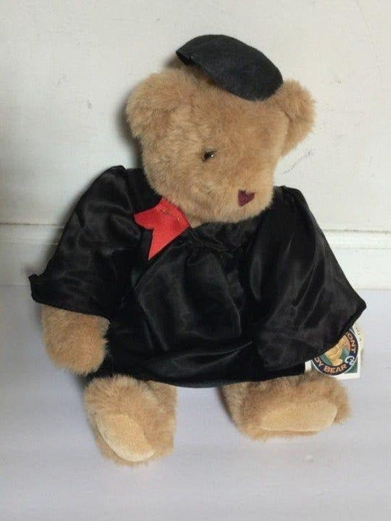 Vermont Teddy Bear Graduation Cap Gown Graduate Plush Stuffed Etsy