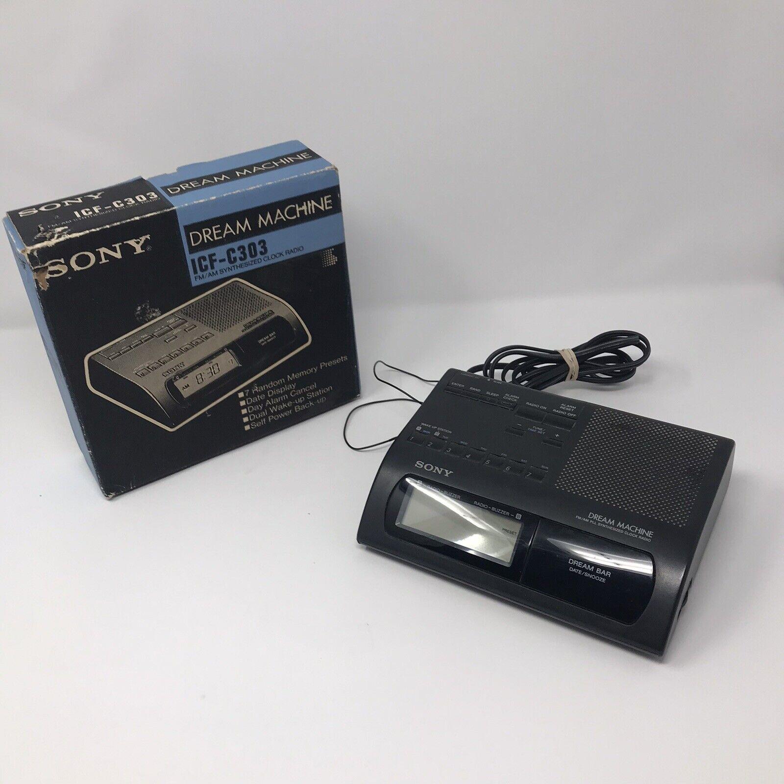Vintage Sony Dream Machine ICF-C303 AM/FM Alarm Clock Radio