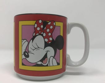 Official Walt Disney Minnie Mouse Colorblock Disneyland Souvenir Coffee Cup Mug