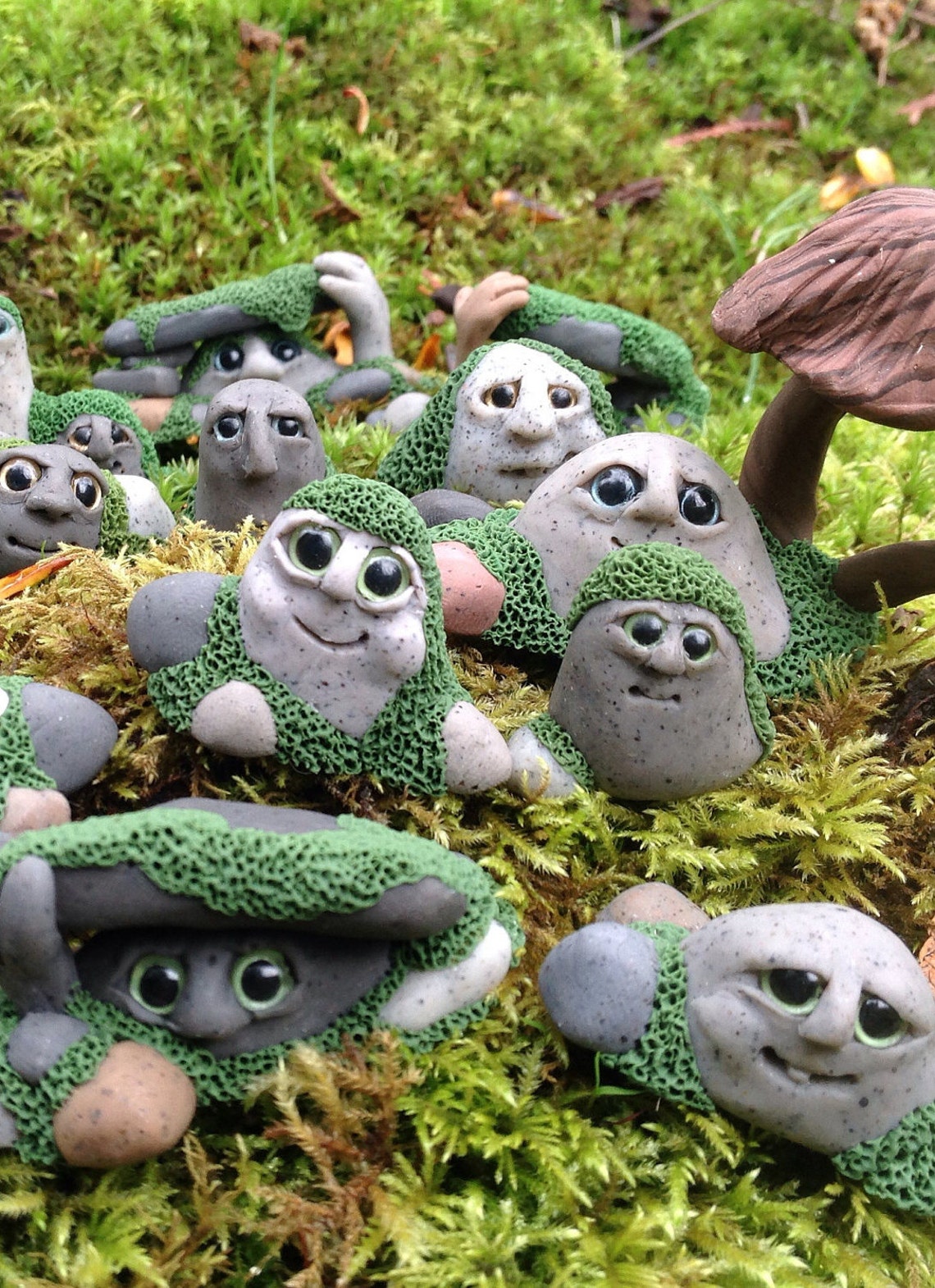 Fairy garden gnomes rock trolls for miniature fairy garden Etsy