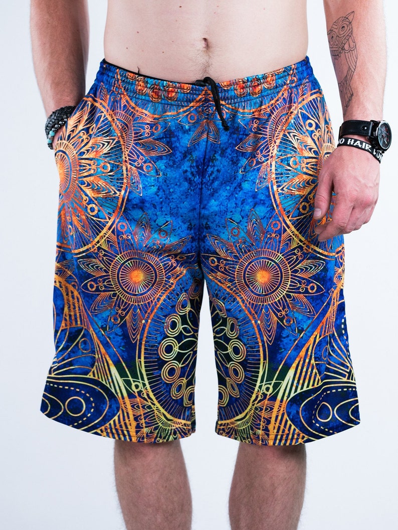 Swimwear Gold Boho Shorts Festival Shorts Men/'s Shorts Swim Trunks Gym Shorts Yoga Shorts Mens Workout Shorts