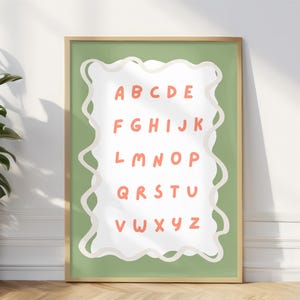 Bold & Colorful Alphabet Wall Art | ABC Nursery Print | Fun Kids Room Decor | Educational Digital Download | Playroom Poster
