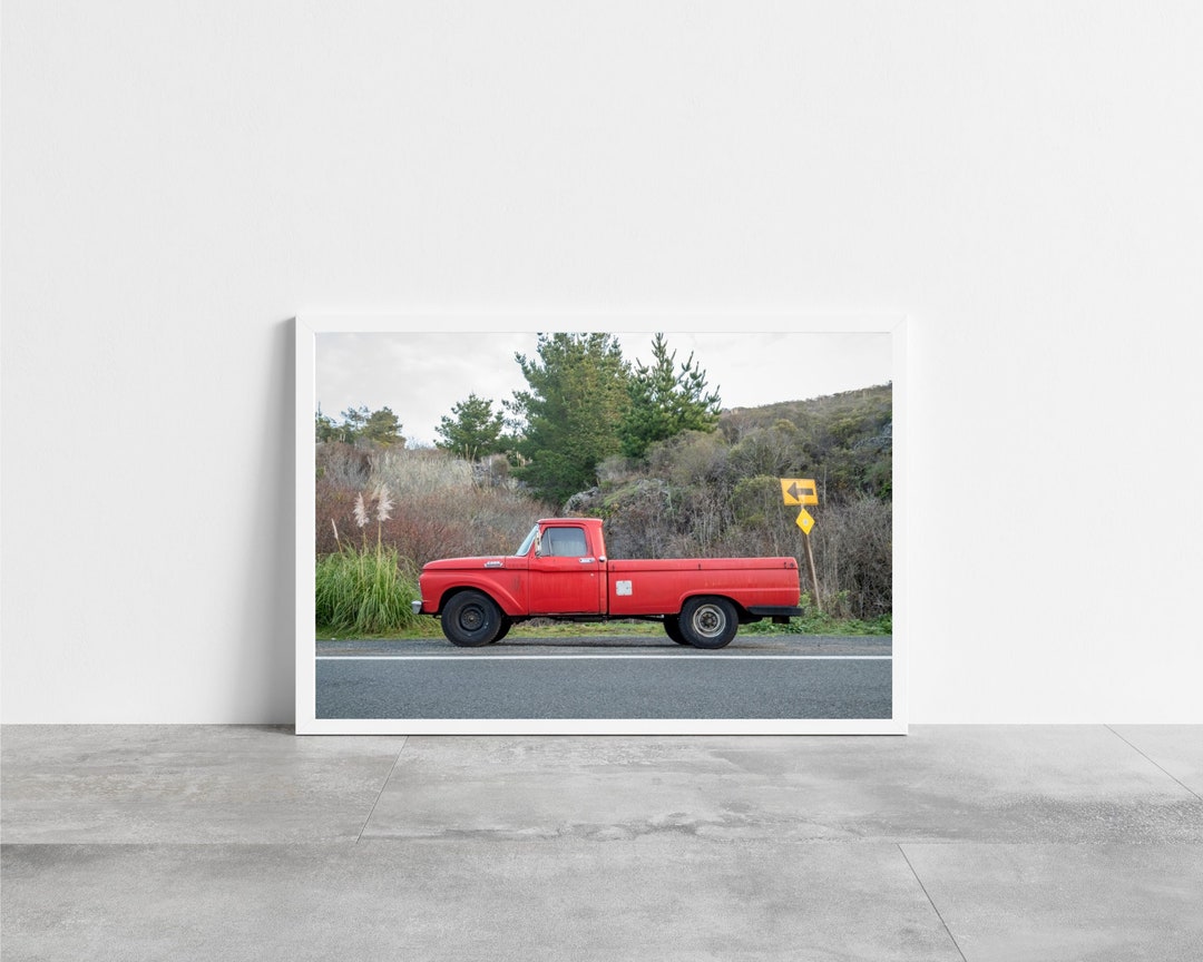 Pick-up Truck Red Truck PRINTABLE Digital Download Art - Etsy