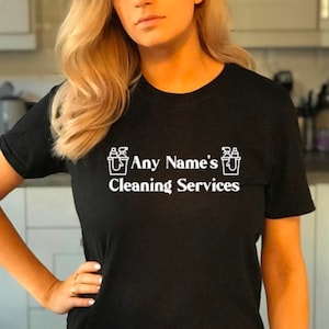 Personalized Cleaning Services T-Shirt: Custom Uniform Tee