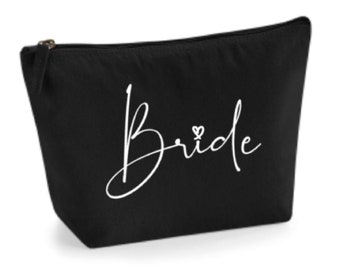 Bride Makeup Case, Luxury Bridal Gift, Bride Toiletry Bag, Hen Party Gift, Bride Cosmetic Bag