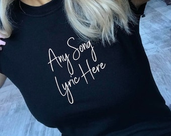 Custom Song Lyric T-Shirt: Personalized Unisex Cotton Tee