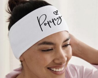 Personalised Beauty Headband, Custom Ladies Luxury Spa Makeup Gift, 100% Cotton Terry Towelling