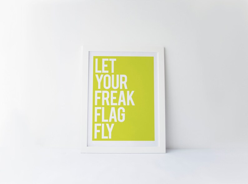 Drapeau Déco Cuisine « Let Your Freak Flag » – 30 X 45 Cm – Man Cave, Déco Bar, Cadeau Original