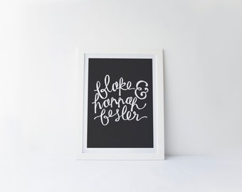 Citação feita à mão personalizada [impressão de pôster digital para impressão com letras à mão]