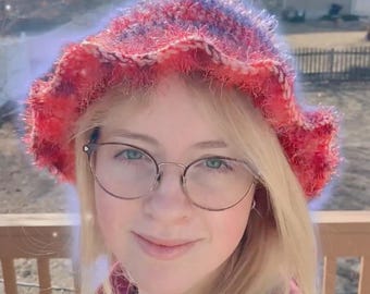 Fluffy Ruffle Bucket Hat - CROCHET PATTERN PDF (Beginner Friendly)