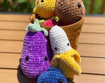 Handmade Fruit + Vegetable Amigurumi Plushies