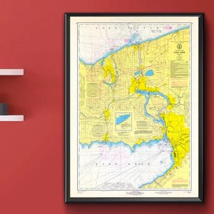East End of Lake Erie. Morgans Pt. to Sturgeon Pt. Niagara River and Welland Canal. L.S.31 Aug 71' NOAA Nautical charts. Map reproduction.