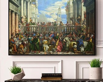 The Marriage at Cana Veronese Renaissance Wall Art Biblical Wedding Feast Reproduction