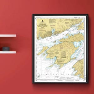 St. Lawrence River. Cape Vincent to Allan Otty Shoal, NY and Howe Island to Kingston, Ont. 14768 Nautical NOAA (May 1993) Reproduction Map