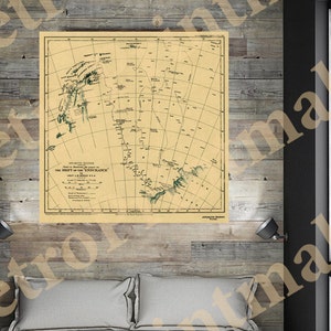 Schaubild zur Veranschaulichung des Papiers über die Abweichung der Endurance.  Imperiale Transantarktis-Expedition .  Britische Antarktis-Expedition. 1918.