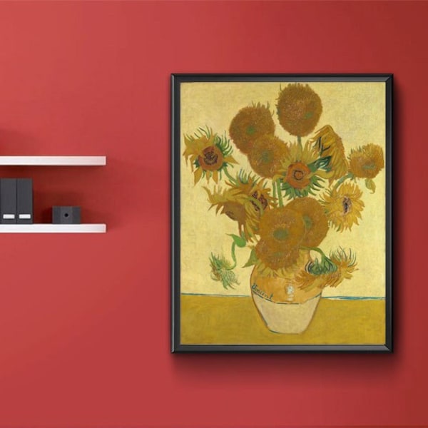 Sunflowers by Vincent Van Gogh.  Home Deco Style Reproduction.