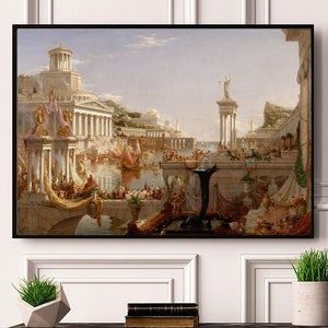 Cole Thomas The Consummation The Course of the Empire 1836, Vintage Reproduction Home Decor painting