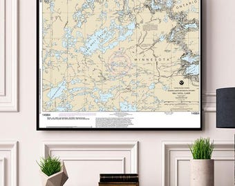 Sea Gull Lake Minnesota Nautical Wall Art Reproduction NOAA 14984