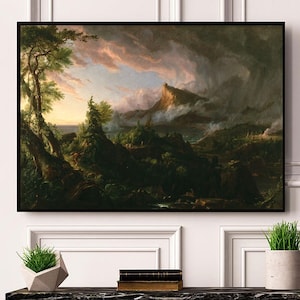 Cole Thomas The Course of Empire The Savage State 1836, Vintage Reproduction Home Decor painting
