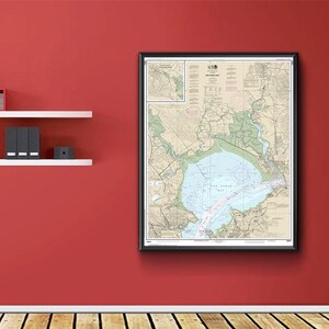 San Pablo Bay Nautical Chart – NOAA 18654 Map Reproduction Print ...