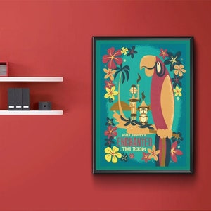 Enchanted Tiki Room Adventureland Attraction Poster Disneyland Vintage Nursery Print Disney World Vintage Disney Disney Art Kids Bedroom