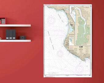 Estero Bay and Morro Bay California Nautical Wall Art Reproduction NOAA 18703