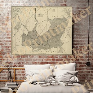 Map of Blue Hill Reservation, Norfolk Co., Massachusetts (MA.), 1905.  Restoration Hardware Home Deco Style Old Wall Map Reproduction