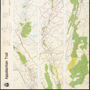 Appalachian Spur vom US National Park Service. Reproduktion einer Landkarte.